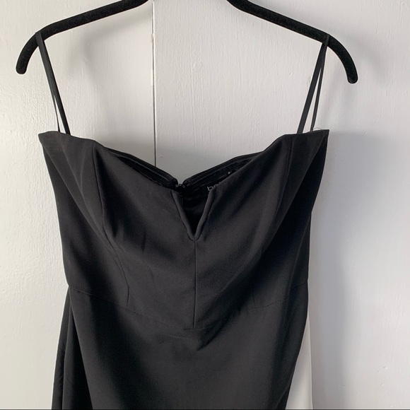 Bebe Strapless Asymmetrical Dress Sz 12 - Picture 2 of 9